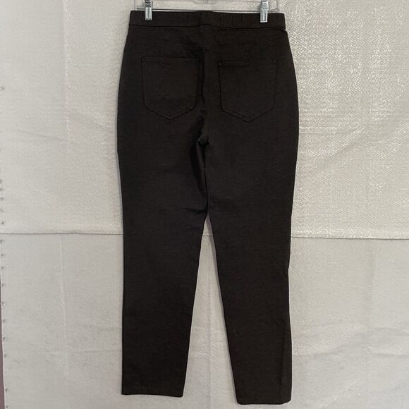 J Jill Pants Size S Brown Heather PONTE SLIM LEG Pull On Ankle Stretch Comfort - Picture 2 of 10
